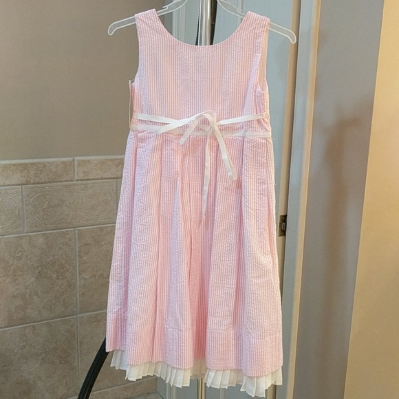 🎉 HOST PICK 🎉 Ralph Lauren girls size 6 pink seersucker sundress - Picture 1 of 6